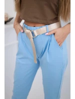 Kalhoty Puntor s páskem modrý