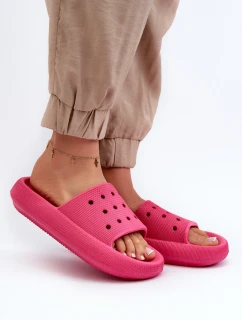 Dámské pěnové žabky na tlusté podešvi fuksiové Beula