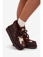 Dámské sněhule z přírodní semišové látky D.Franklin DFSH375008 čokoládové Dámské sněhule z přírodní semišové látky D.Franklin DFSH375008 čokoládové