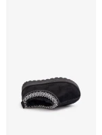 Sněhule Kotníkové Dětské Na Platformě Zateplené Kožíškem Černé Vilabria