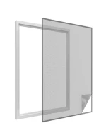 MOSKYTIÉRA DO OKNA 150X180 ČERNÝ POLYESTER + PÁSEK NA SUCHÝ ZIP