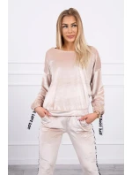 Láska béžová velurová sada