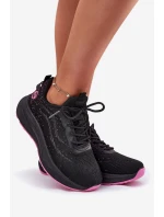 Tenisky Sportovní Boty Dámské Na Platformě Big Star RR274523 HI-POLY SYSTEM Černé