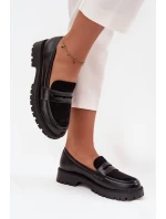 Dámské mokasiny z eko kůže černé Cailen