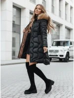 Dámská zimní bunda VIRELIA prošívaná s kapucí černá FashionStreet TY4937