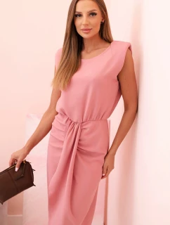 Dámská pruhovaná bavlněná šaty s V výstřihem a knoflíky tmavě mátová