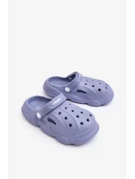 Dětské pěnové pantofle Crocs Modre Cloudy