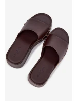 Dámské pantofle na platformě 78-200 Tmavě hnědá - Stephan Paris Dámské pantofle na platformě 78-200 Tmavě hnědá - Stephan Paris