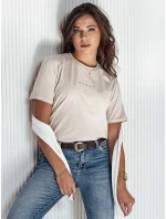 Dámské tričko WOMAN beige FashionStreet RY2552