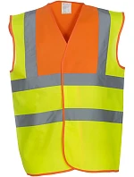 Yoko HVW 100 Hi-Vis bezpečnostní vesta 79.W100 hi vis orange/hi vis yellow