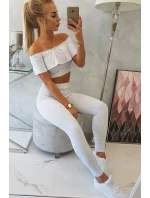 Sada s volánky světle šedá