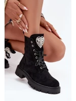 Dámské workery s krystaly na jazyku černé Rosira Dámské workery s krystaly na jazyku černé Rosira