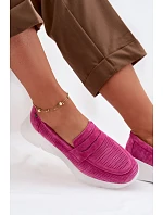 Dámské mokasiny z přírodního semiše na platformě Vinceza 79626 Fuchsiová