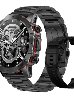 Pánské chytré hodinky Rubicon RNCF18-1 BLACK Náramek + řemínek