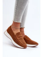 Dámské mokasíny na platformě z ekologického semiše Camel Inesqua Dámské mokasíny na platformě z ekologického semiše Camel Inesqua