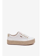 Dámské espadrilles na platformě Big Star TT274349 Bílé
