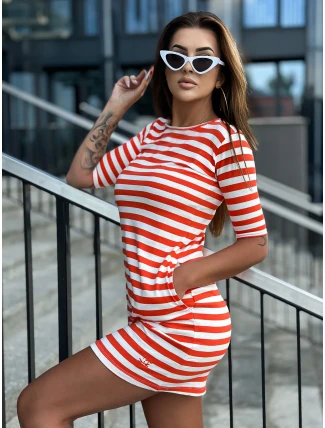 TW SK 2092 šaty.83P oranžová TW SK 2092 šaty.83P oranžová