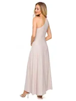 M718 Maxi šaty na jedno rameno - černé M718 Maxi šaty na jedno rameno - černé