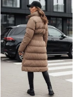 Dámská zimní dlouhá prošívaná bunda FABWARM béžová FashionStreet TY4621 Dámská zimní dlouhá prošívaná bunda FABWARM béžová FashionStreet TY4621