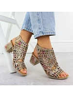 Rieker 64780-90 dámské vestavěné ažurové sandály