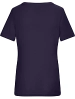 Daiber 8039 Dámské bio tričko s jemným žebrováním 02.8039 deep purple