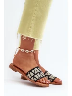 Dámské černé sandály na ploché podrážce Traivea