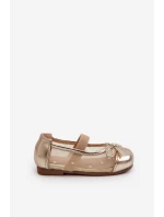 Dětské baletky s mašlí Zlaté Jellema