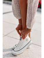 Zateplené Dámské Tenisky Na Platformě Eko Kůže Big Star OO274061 Bílé