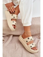 Dámské Pěnové Pantofle S Dekoracemi Béžové Ravanala