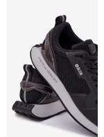 Pánské tenisky na platformě Big Star RR174361 Hi-Poly System černé Pánské tenisky na platformě Big Star RR174361 Hi-Poly System černé