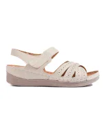 Luxusní sandály hnědé dámské platforma Luxusní sandály hnědé dámské platforma