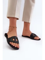 Dámské sandály na ploché podrážce černé Dimrose