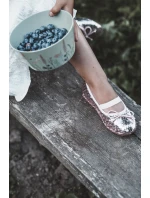 Dětské lodičky zdobené flitry růžové Weries