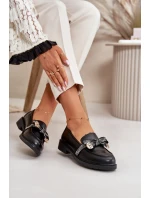 Dámské Mokasíny S Mašlí S.Barski HY42-331 Černé
