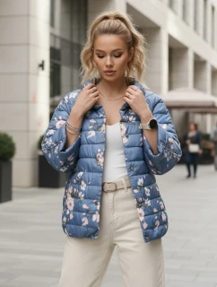 Dámská prošívaná oboustranná bunda FLORIS modrá FashionStreet TY5527