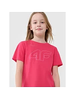 Dívčí tričko s potiskem 4F 4FJWSS25TTSHF2176-55S