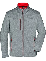 Daiber JN 1148 Pánská 2-vrstvá melanžová softshell bunda 02.1148 dark melange/red Daiber JN 1148 Pánská 2-vrstvá melanžová softshell bunda 02.1148 dark melange/red