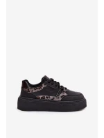 Dámské tenisky na platformě Big Star SS274358 leopardí černé