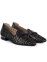 Dámské kožené polobotky černé Cambell 35307