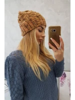 Fleecová čepice Roksana K209 hnědá Fleecová čepice Roksana K209 hnědá