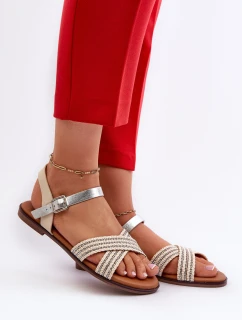 Ploché Dámské Sandály S.Barski MY923 Béžové