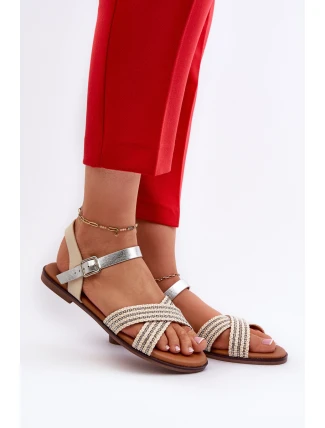 Ploché Dámské Sandály S.Barski MY923 Béžové