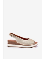 Kožené Sandály Na Klíně Artiker 56C2312 Zlaté Kožené Sandály Na Klíně Artiker 56C2312 Zlaté