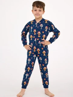 Cornette Young Boy kombinéza 186/180 Pes 2 l/r Vánoce 134-164