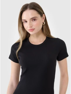 Dámské žebrované tričko 4F 4FWSS25TTSHF1968-20S