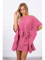 Šaty batwings Oversize růžové