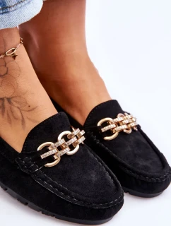 Dámské semišové mokasíny Černá Sorento