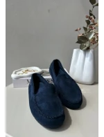 Dámské eko semišové mokasíny, tmavě modrá Amrutia Dámské eko semišové mokasíny, tmavě modrá Amrutia