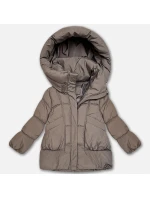 Světle hnědá dámská péřová oversize bunda S'West (B8539-48) Světle hnědá dámská péřová oversize bunda S'West (B8539-48)