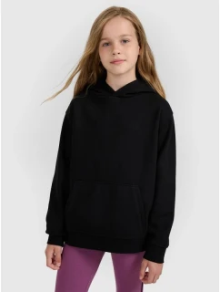Dívčí nepruhovaná mikina s kapucí 4F 4FJWMM00TSWSF1862-20S